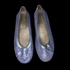 Vionic Womens Purple Spark Caroll VS323 Leather Slip On Ballet Flats Siz…
